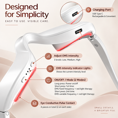 GLOWERA™ Red Light Eye Therapy Mask