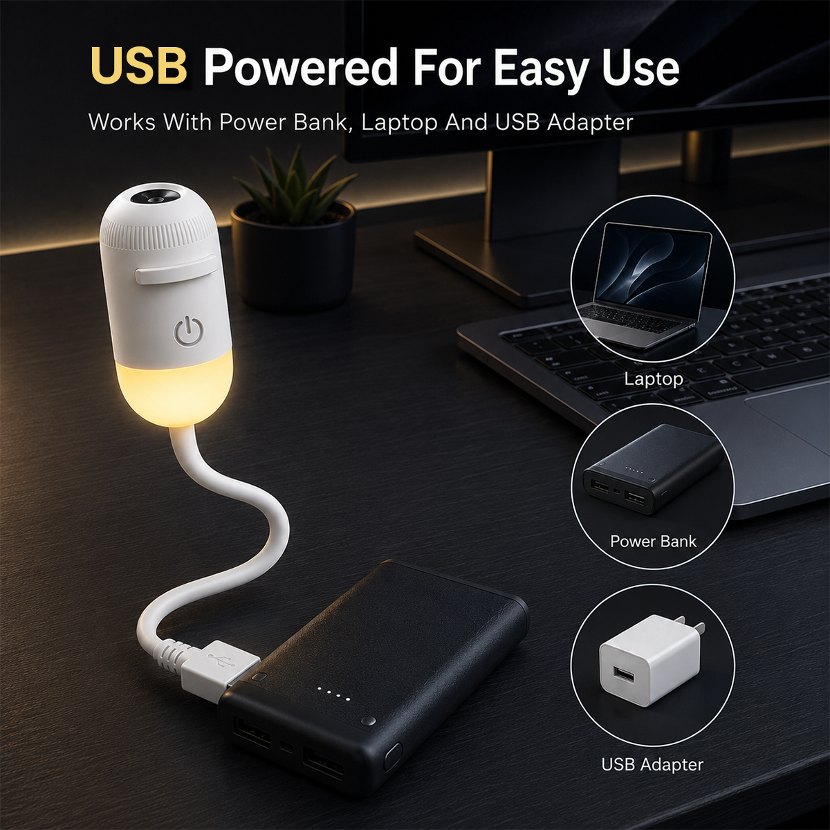 3-in-1 Galaxy Star Projector & USB Night Light