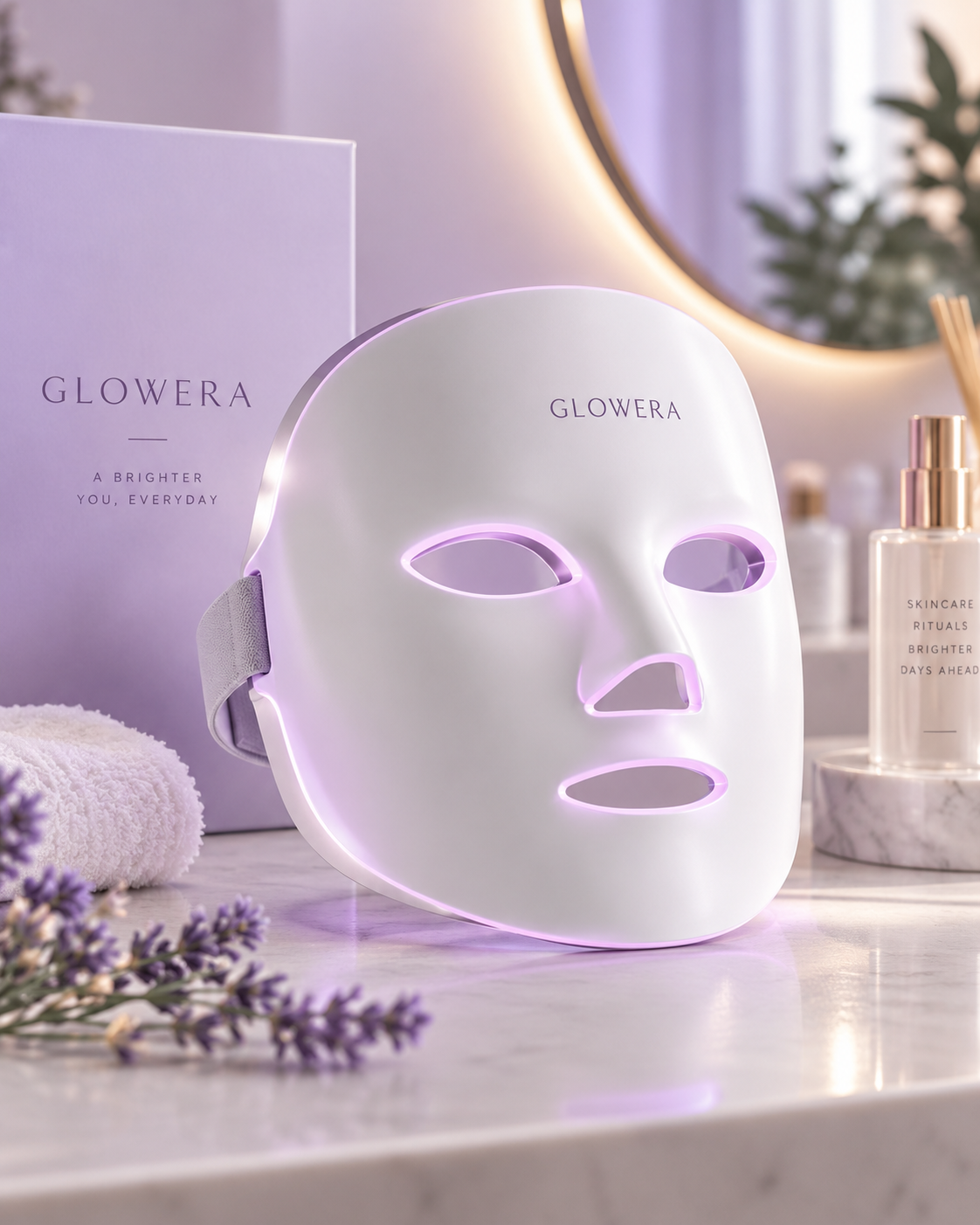 GLOWERA skincare light therapy device