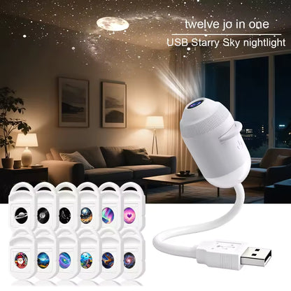 3-in-1 Galaxy Star Projector & USB Night Light